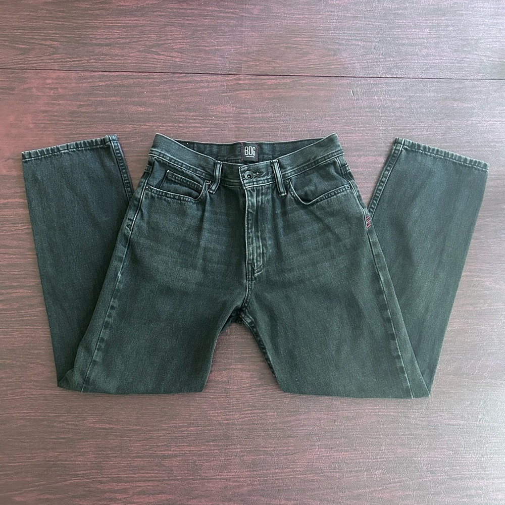 BDG Men's Dark Gray Straight Jeans